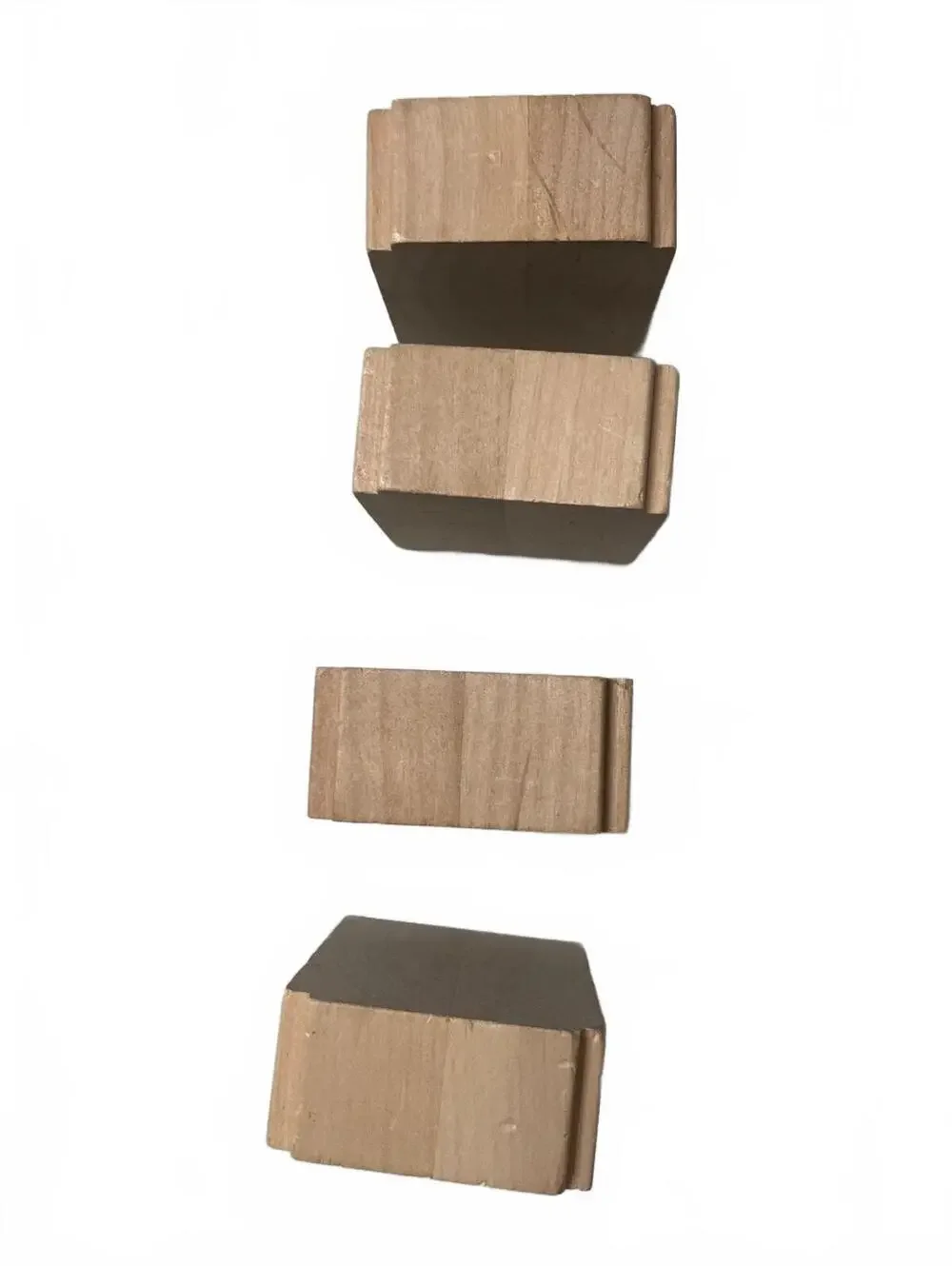 Building Support Blocks Wooden Railway Train Track Set of 4 Vintage Rare Thomas
